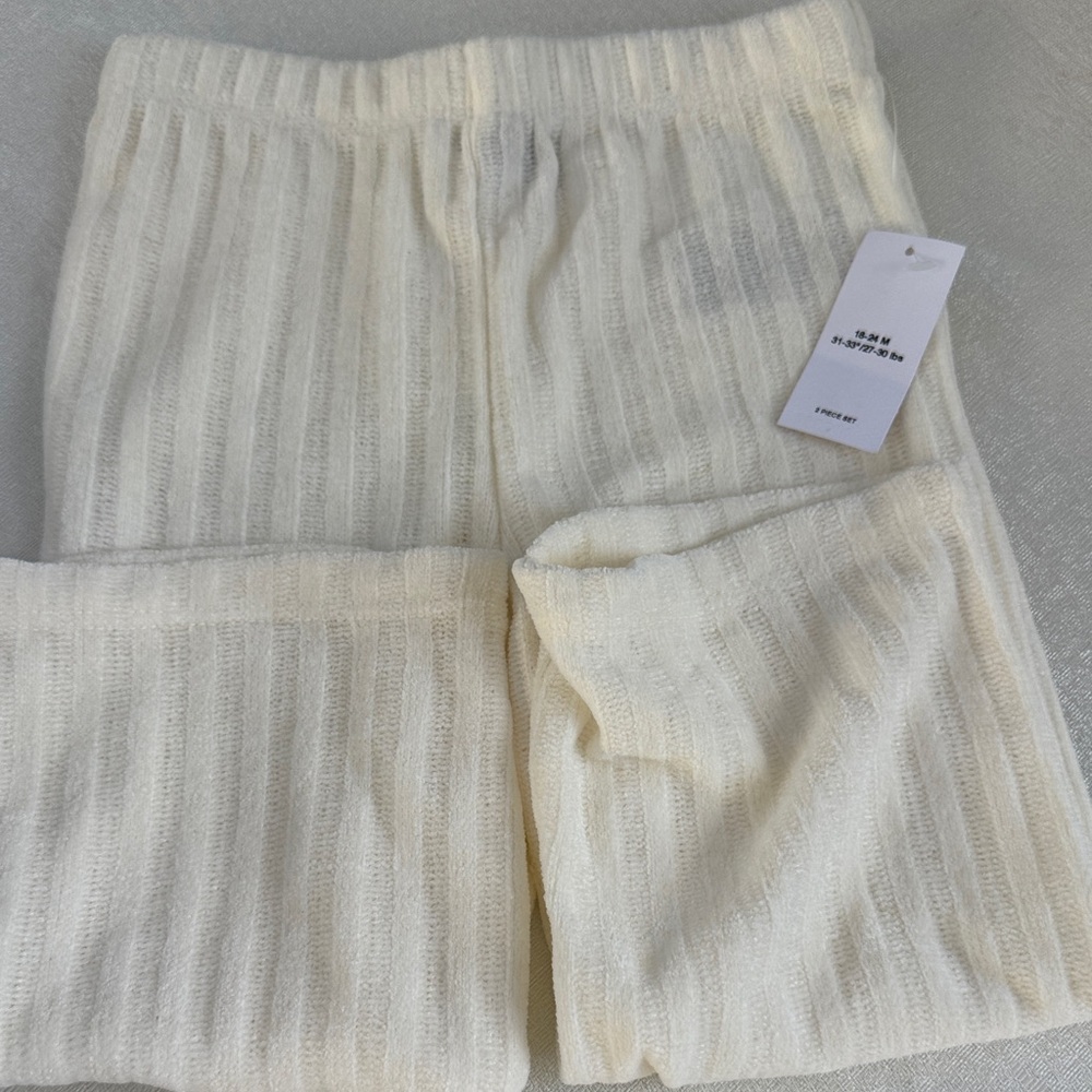Old Navy Two-Tone Drawstring Lounge Pants - Light Blue & Cream